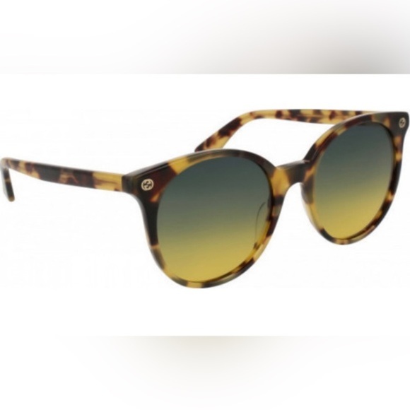 Gucci GG0091S leopard plastic frame Havanna Blue Yellow Gradient sunglasses‎ new main image 4